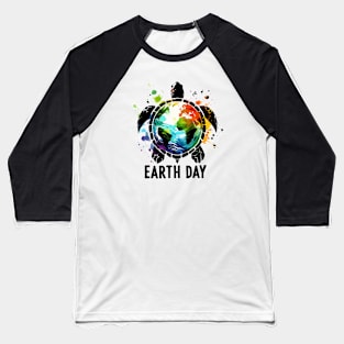 Sea Turtle Earth Day Save The Earth Planet Baseball T-Shirt